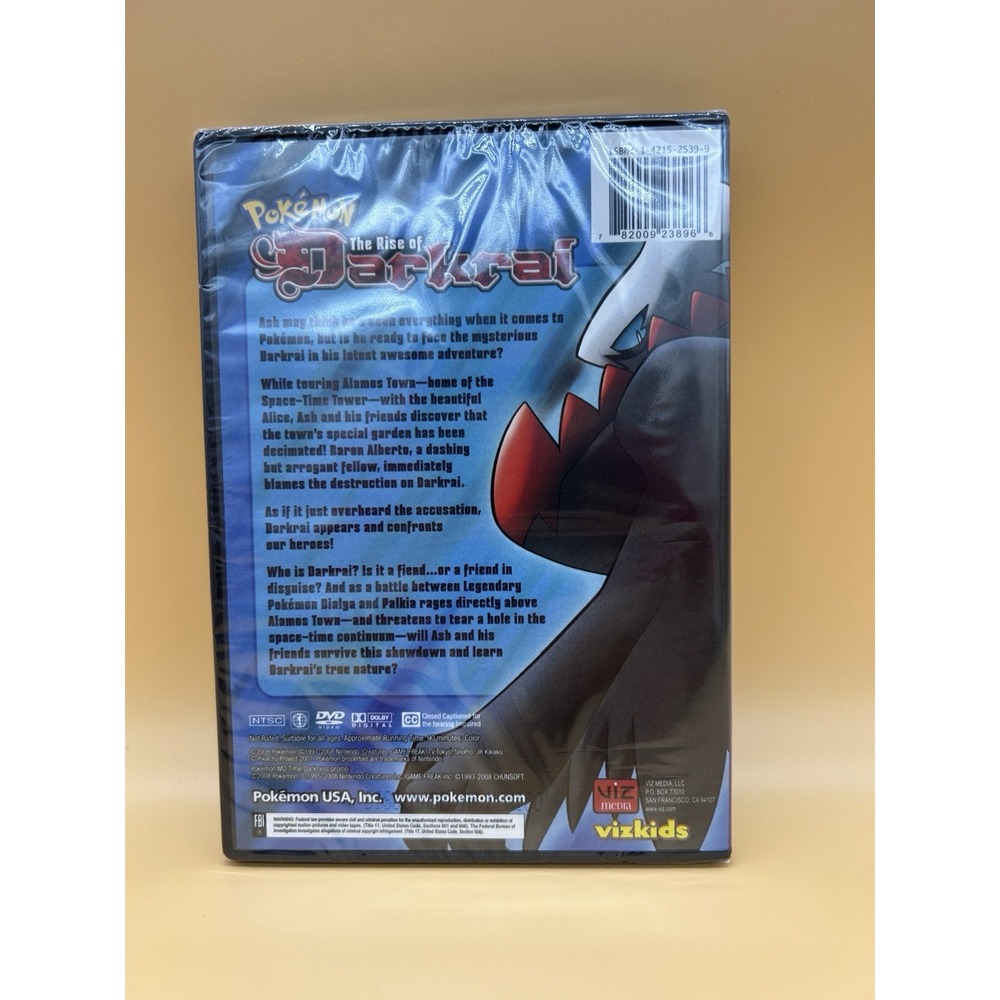 Pokemon The Rise of Darkrai DVD New Factory Sealed 2008 Viz Media Warner Bros - Picture 2 of 5